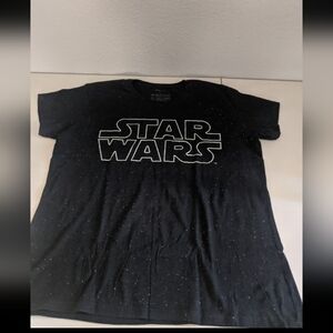 Disney Star Wars Graphic Tshirt Top Metallic Galaxy Geek Preppy Culture Academia